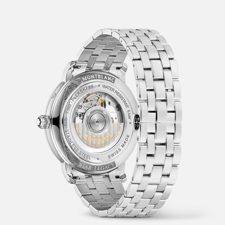 Montblanc,Star 42mm,42mm,Stainless Steel,Silver White,Automatic,Moonphase,Month,Date,Day,Sapphire,Crystal Glass,Round,MB128677