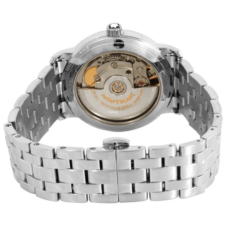Montblanc,Tradition 32mm,32mm,Stainless Steel,Silver White,White,Black,Automatic,Day,38hours,U0124783