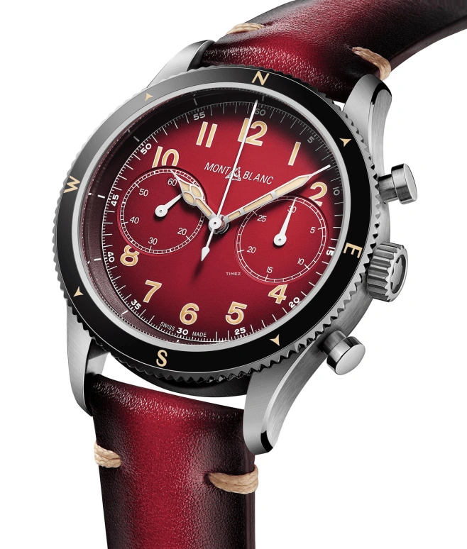 Montblanc,1858 42mm,42mm,Stainless Steel,Red,Automatic,Chronograph,Day,126914