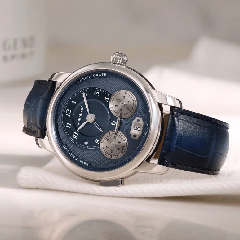 Montblanc,Star 44.80mm,44.80mm,Stainless Steel,Blue,Automatic,Chronograph,Day,Dule Time,Day / Night Indication,46hours,In-house Caliber,MB126098