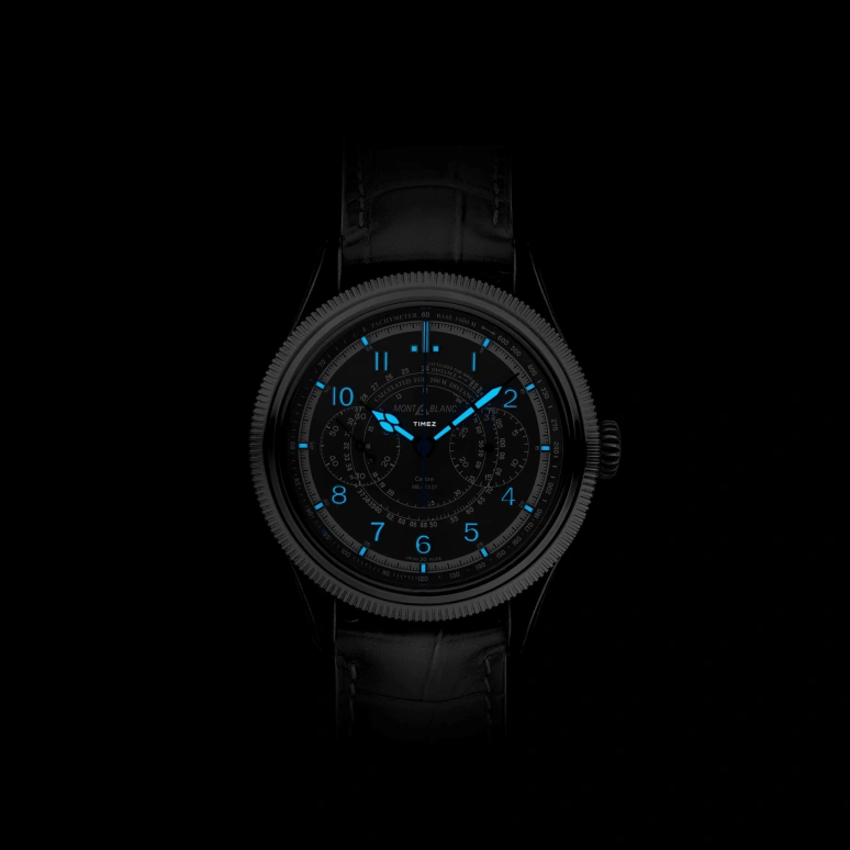 Montblanc,1858 42.50mm,42.50mm,White Gold,Grey,Handwound,Chronograph,55hours,MB133246