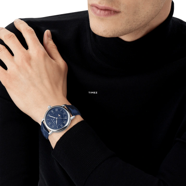 Montblanc,Star 42mm,42mm,Stainless Steel,Blue,Automatic,Moonphase,Month,Date,Day,Sapphire,Crystal Glass,Round,MB130967