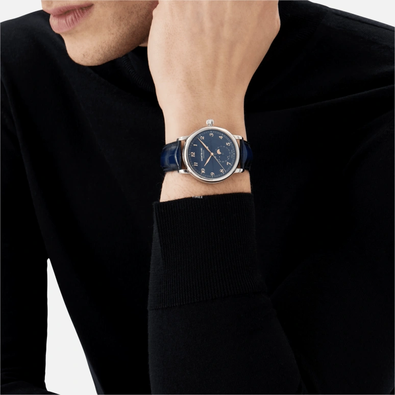 Montblanc,Star 42mm,42mm,Stainless Steel,Blue,Automatic,Moonphase,Day,MB129630