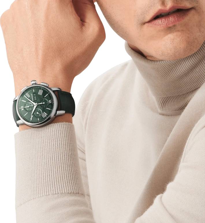 Montblanc,Star 43mm,43mm,Stainless Steel,Green,Automatic,Chronograph,Date,Day,MB132950