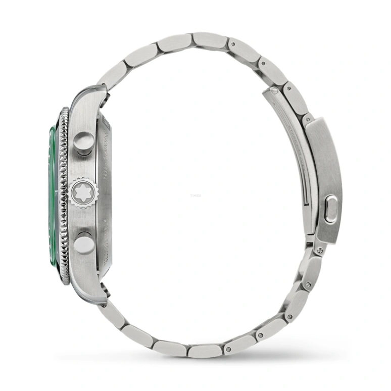 Montblanc,1858 42mm,42mm,Stainless Steel,Black,Green,Automatic,Chronograph,Sapphire,Crystal Glass,MB133298