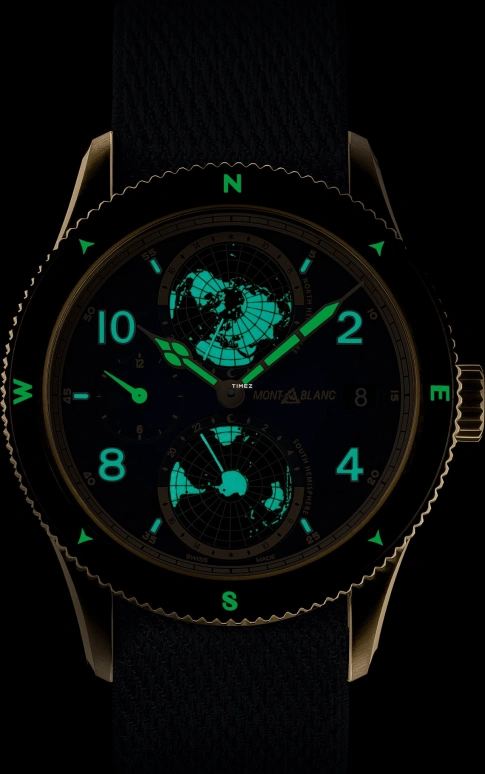 Montblanc,1858 42mm,42mm,Bronze,Blue,Automatic,Day,42hours,MB126361
