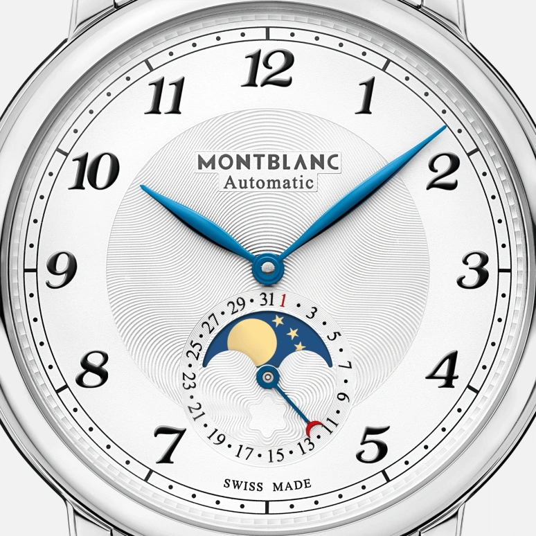 Montblanc,Star 42mm,42mm,Stainless Steel,Silver White,Automatic,Moonphase,Day,MB117578