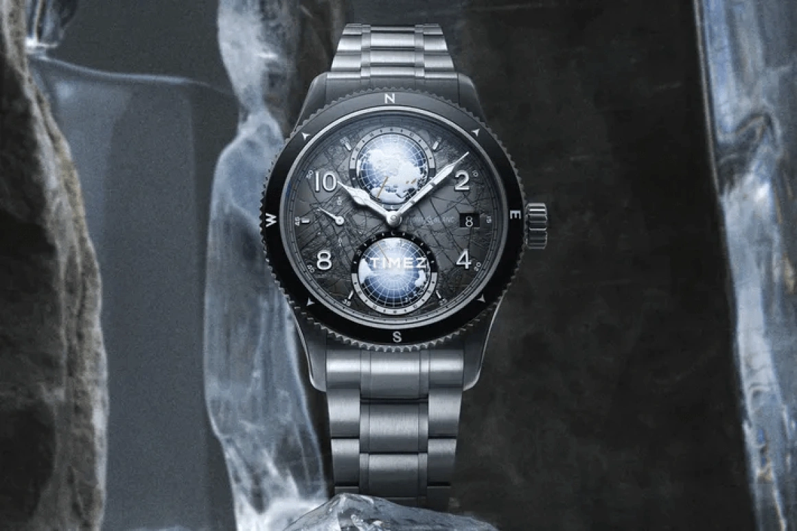Montblanc,1858 42mm,42mm,Titanium,Grey,Automatic,Day,Dule Time,World Time,MB130982