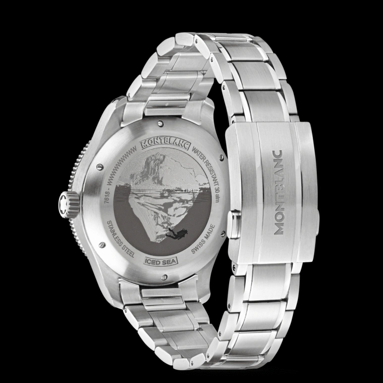 Montblanc,Iced Sea 41mm,41mm,Stainless Steel,Ceramic,Red,Automatic,Day,72hours,MB132291