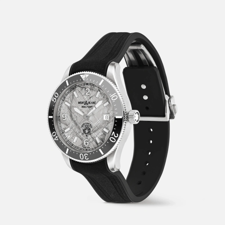 Montblanc,1858 41mm,41mm,Stainless Steel,Grey,Automatic,Day,Sapphire,Crystal Glass,MB133628