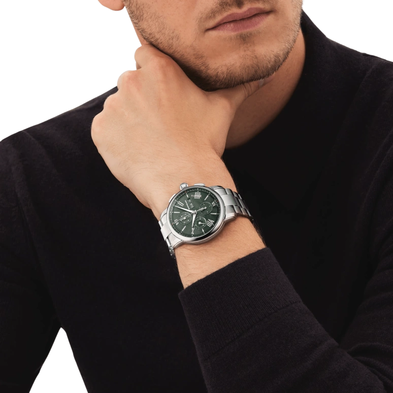 Montblanc,Star 43mm,43mm,Stainless Steel,Green,Automatic,Chronograph,Date,Day,MB132951