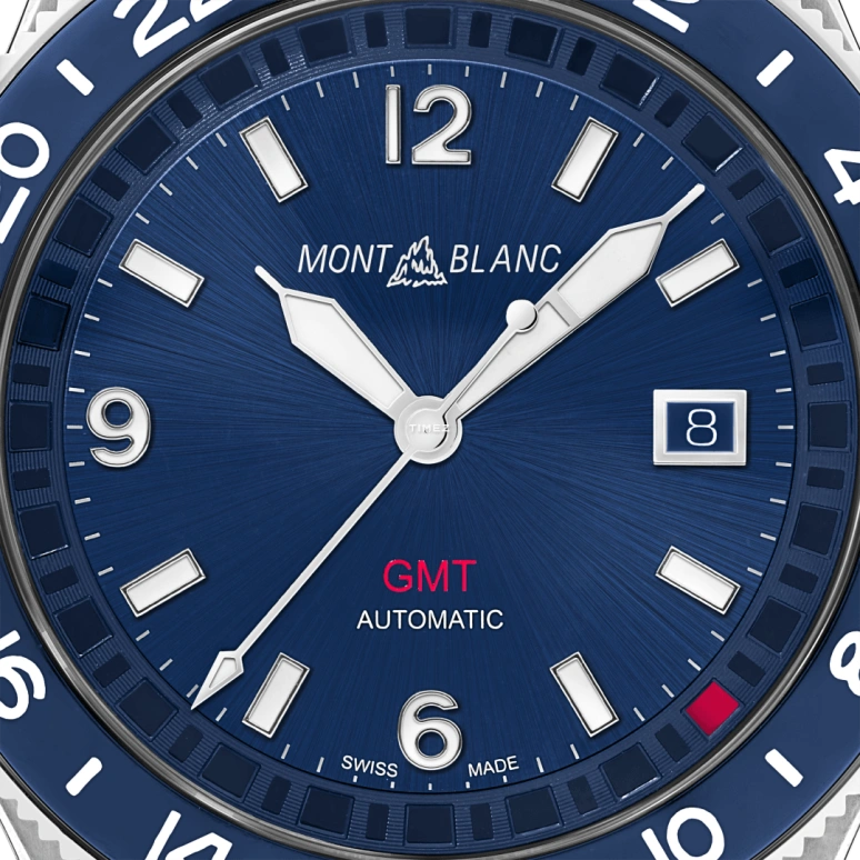 Montblanc,1858 42mm,42mm,Stainless Steel,Blue,Automatic,Day,Dule Time,World Time,MB129767
