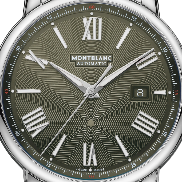 Montblanc,Star 43mm,43mm,Stainless Steel,Green,Automatic,Day,38hours,MB132949