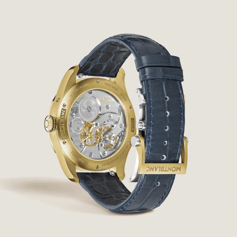 Montblanc,1858 42mm,42mm,Lime Gold,Silver,Handwound,Annual Calendar,Month,World Time,Big Date,65hours,In-house Caliber,MB134027