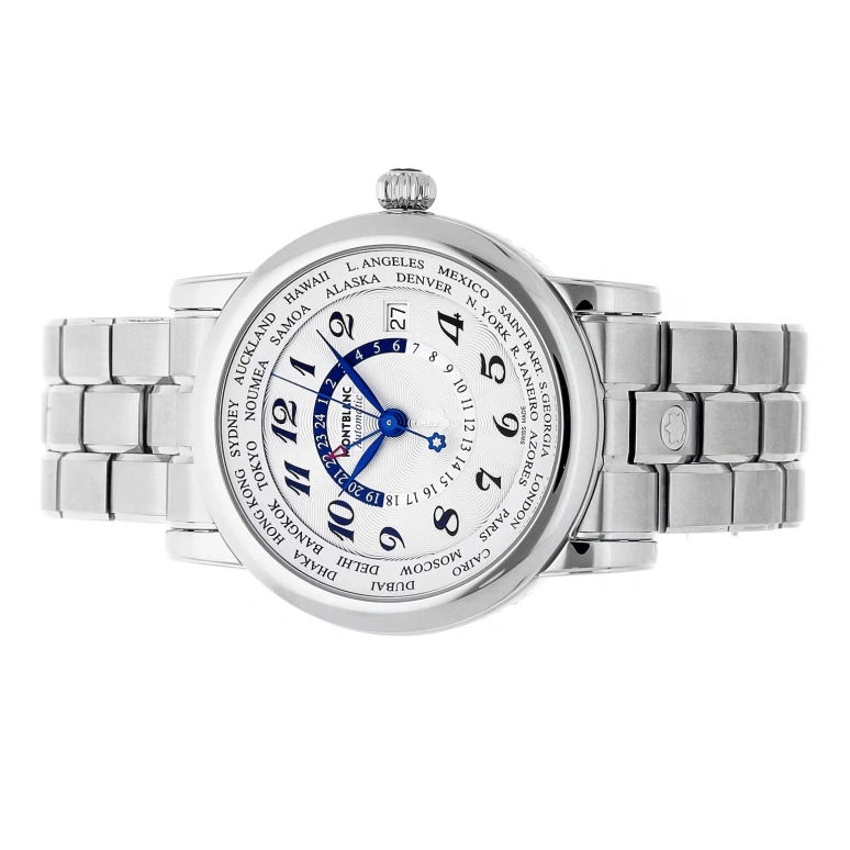 Montblanc,4810 42mm,42mm,Stainless Steel,Silver White,White,Automatic,Day,World Time,Day / Night Indication,MB106465