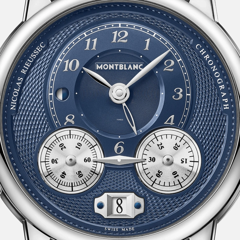 Montblanc,Star 44.80mm,44.80mm,Stainless Steel,Blue,Automatic,Chronograph,Day,Dule Time,Day / Night Indication,46hours,In-house Caliber,MB126098