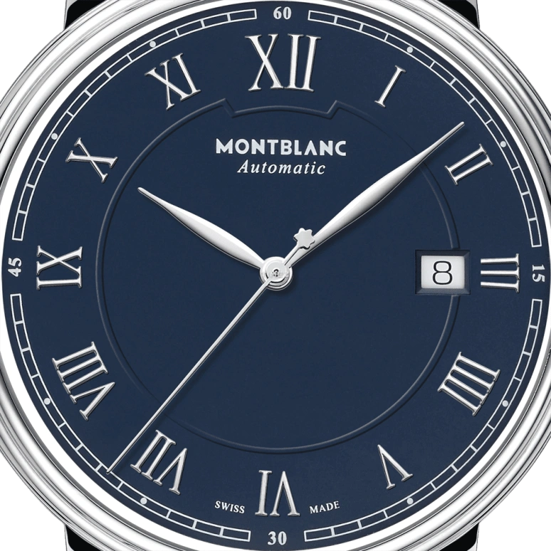 Montblanc,Tradition 40mm,40mm,Stainless Steel,Blue,Automatic,Day,38hours,U0117830