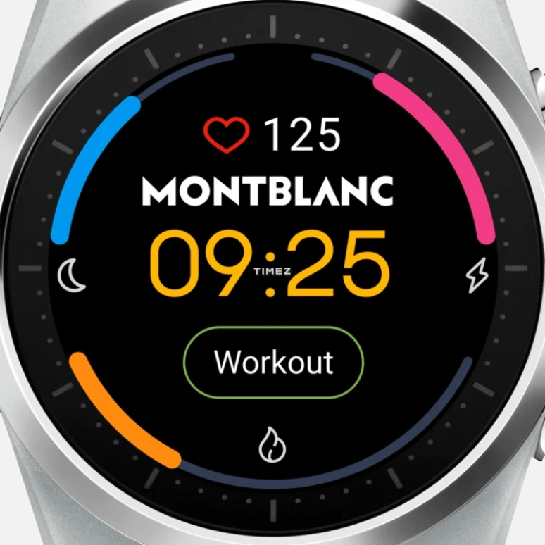 Montblanc,Summit Lite 43mm,43mm,Aluminium,Grey,Processor,Smartwatch,Glass,MB128410