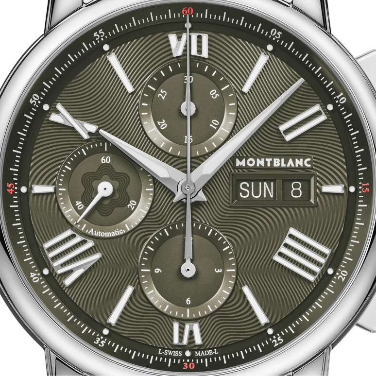 Montblanc,Star 43mm,43mm,Stainless Steel,Green,Automatic,Chronograph,Date,Day,MB132951