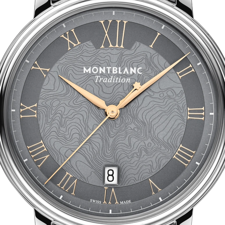 Montblanc,Tradition 40mm,40mm,Stainless Steel,Grey,Automatic,Day,38hours,MB132433