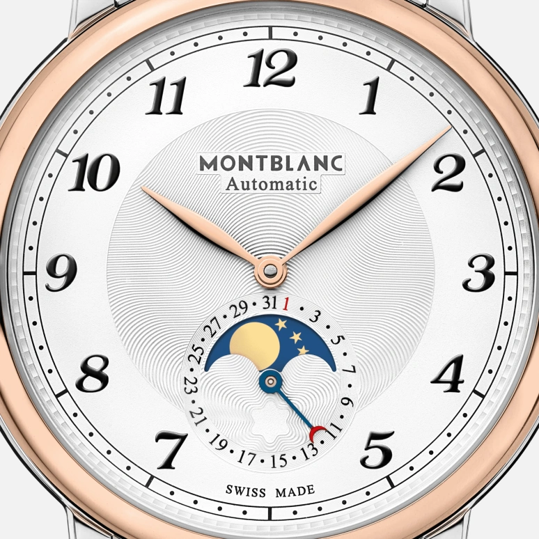 Montblanc,Star 42mm,42mm,Stainless Steel,Stainless Steel,White,Silver White,Automatic,Moonphase,Day,MB117580