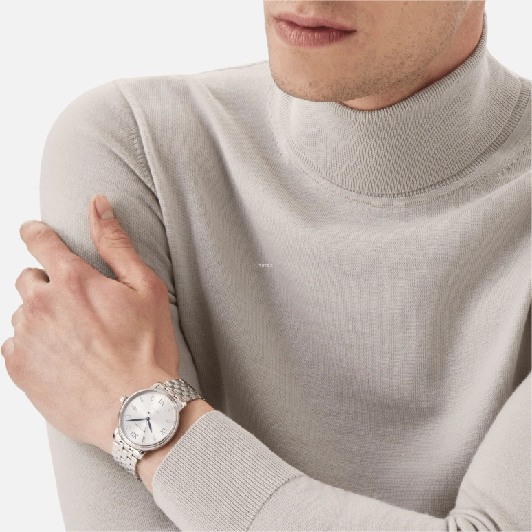 Montblanc,Tradition 42mm,42mm,Stainless Steel,Silver White,Automatic,Day,38hours,MB129286