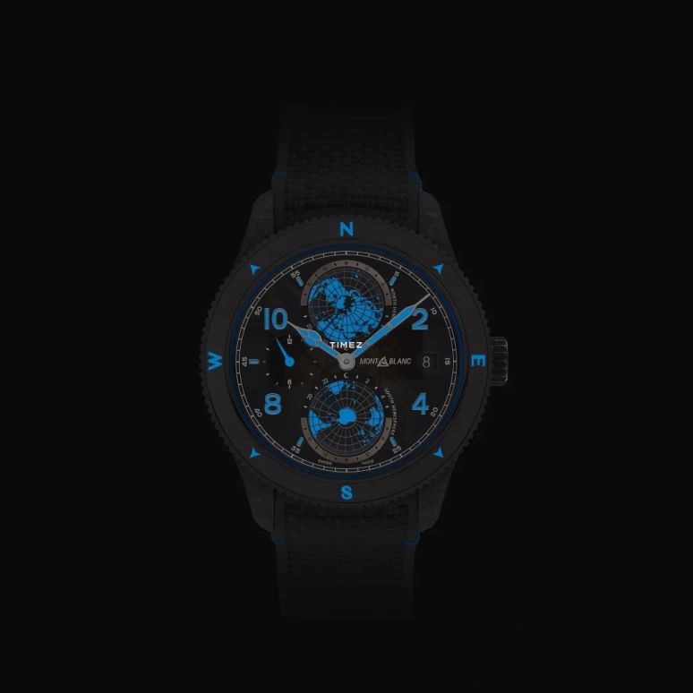 Montblanc,1858 43.50mm,43.50mm,Titanium,Black,Automatic,Day,Dule Time,World Time,Day / Night Indication,42hours,In-house Caliber,MB132300