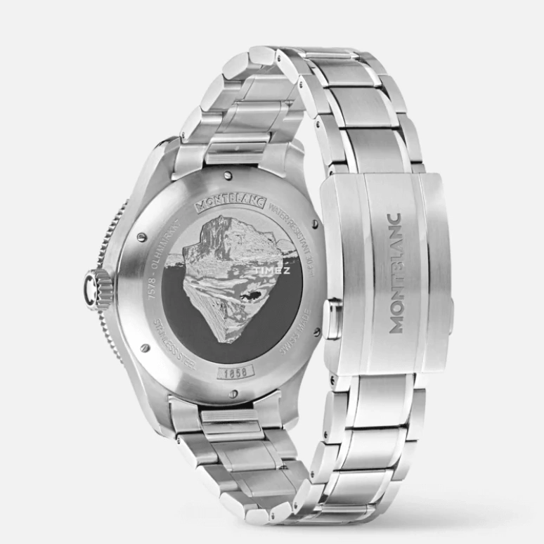 Montblanc,Iced Sea 41mm,41mm,Stainless Steel,Ceramic,Black,Automatic,Day,38hours,MB129371