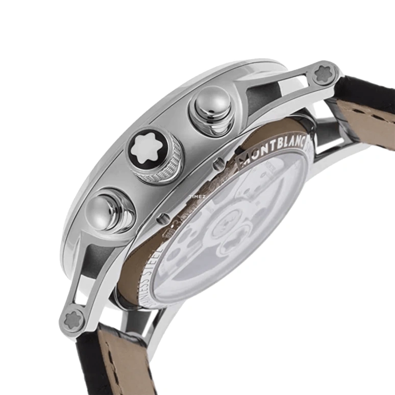 Montblanc,Timewalker 42mm,42mm,Stainless Steel,Black,Automatic,Chronograph,Day,Dule Time,MB105077