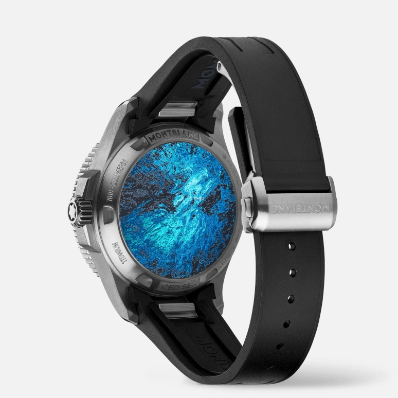 Montblanc,Iced Sea 43mm,43mm,Titanium,Blue,Automatic,Day,120hours,MB133268