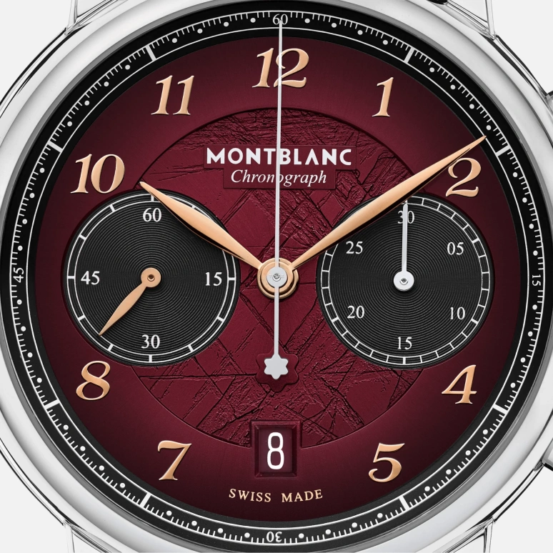 Montblanc,Star Legacy 42mm,42mm,Stainless Steel,Red,Automatic,Chronograph,Day,MB133245