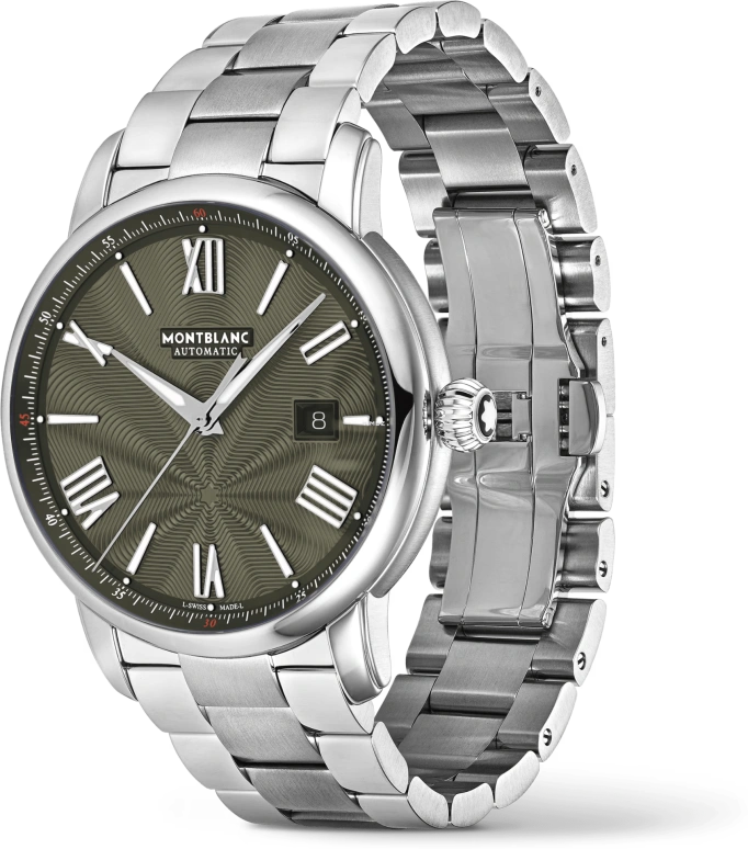 Montblanc,Star 43mm,43mm,Stainless Steel,Green,Automatic,Day,38hours,MB132949