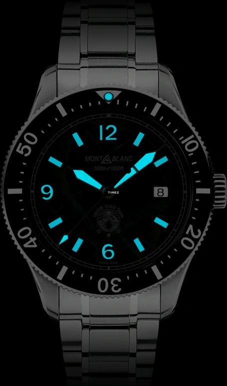 Montblanc,Iced Sea 41mm,41mm,Stainless Steel,Ceramic,Green,Automatic,Day,38hours,MB130810