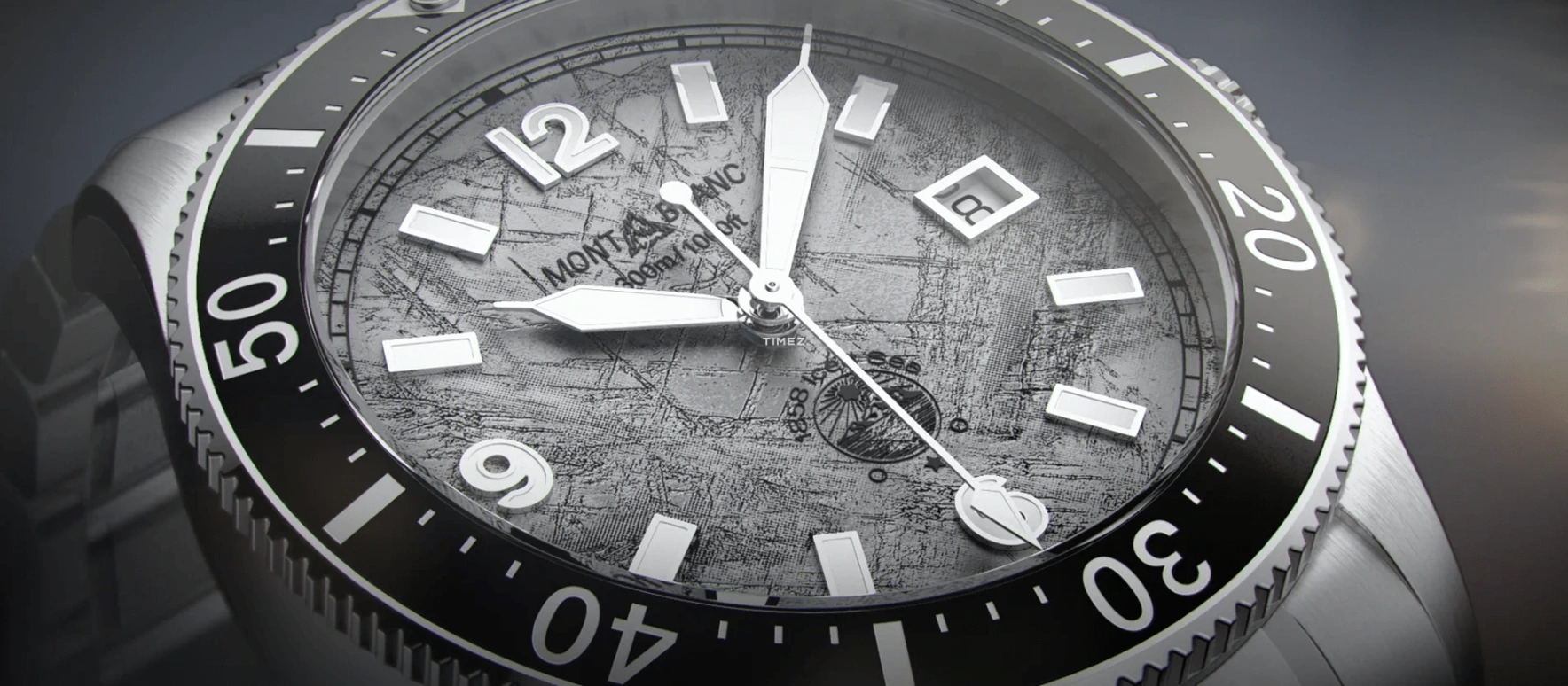 Montblanc,Iced Sea 41mm,41mm,Stainless Steel,Grey,Automatic,Day,38hours,MB130793