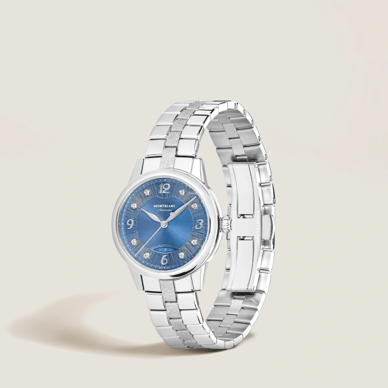 Montblanc,Boheme 30mm,30mm,Stainless Steel,Blue,Automatic,Day,38hours,MB134341