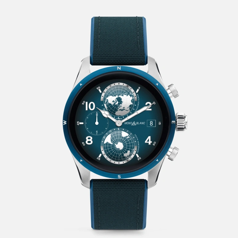 Montblanc,Summit 3 41.91mm,41.91mm,Titanium Gold,Blue,Handwound,Smartwatch,24hours,MB131800