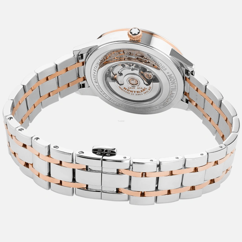 Montblanc,Boheme 30mm,30mm,Stainless Steel,Red Gold,Silver White,Automatic,Day,Sapphire,Crystal Glass,MB111058