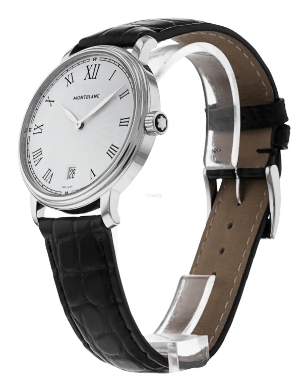 Montblanc,Tradition 36mm,36mm,Stainless Steel,Silver,Quartz,Day,26280hours,112635