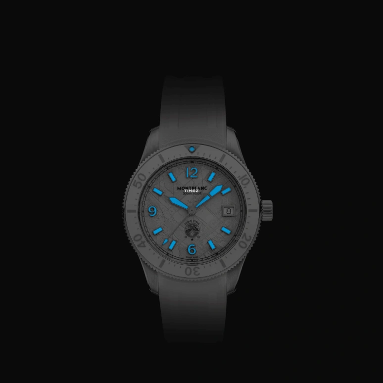 Montblanc,Iced Sea 38mm,38mm,Stainless Steel,Ceramic,White,Automatic,Day,38hours,MB134025