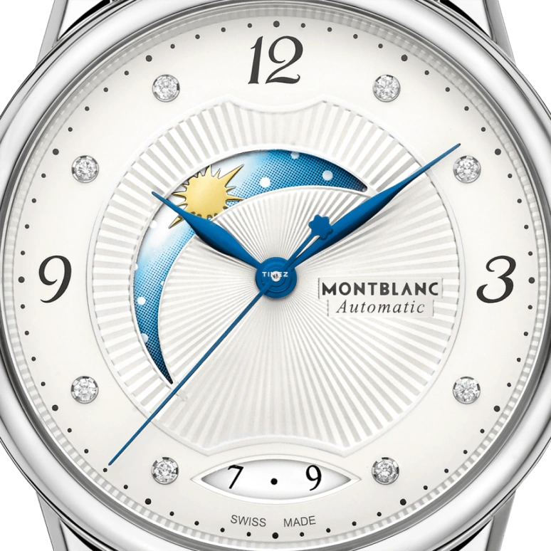Montblanc,Star 34mm,34mm,Stainless Steel,Silver White,White,Automatic,Day,Day / Night Indication,MB112501