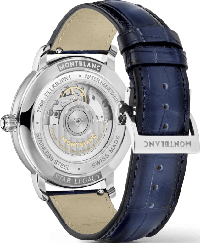 Montblanc,Star 42mm,42mm,Stainless Steel,Blue,Automatic,Moonphase,Month,Date,Day,Sapphire,Crystal Glass,Round,MB130967