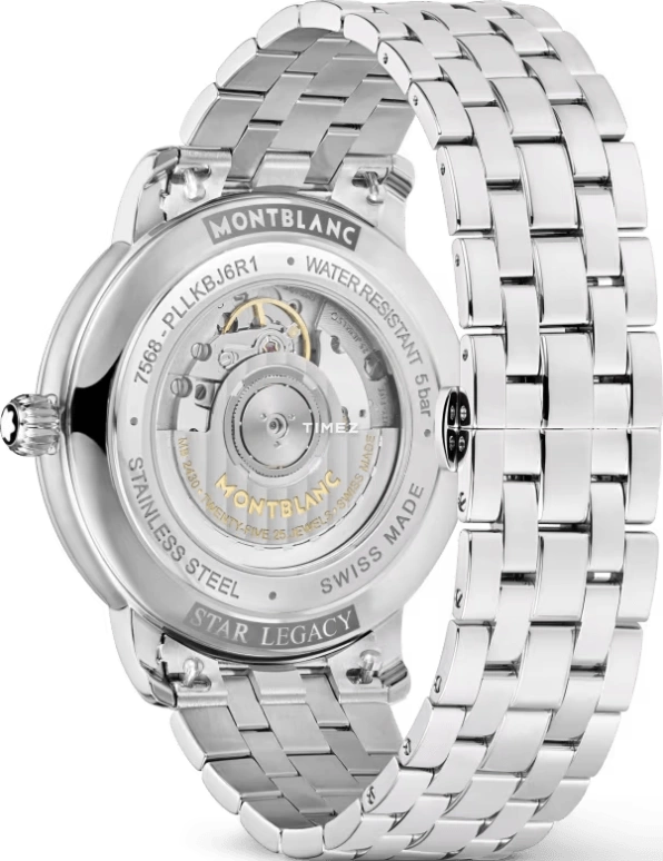 Montblanc,Star 42mm,42mm,Stainless Steel,Blue,Automatic,Moonphase,Month,Date,Day,Sapphire,Crystal Glass,Round,MB130968