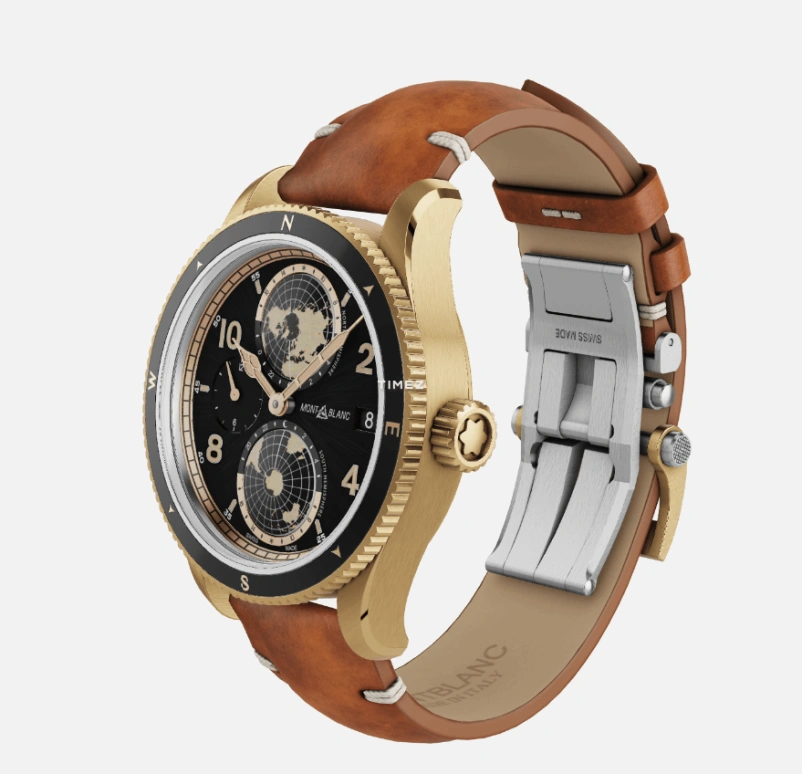 Montblanc,1858 42mm,42mm,Bronze,Black,Automatic,Day,Dule Time,Day / Night Indication,MB119347