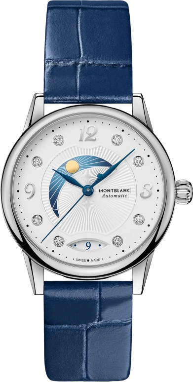 Montblanc,Boheme 34mm,34mm,Stainless Steel,Silver White,Automatic,Day,Day / Night Indication,MB127354