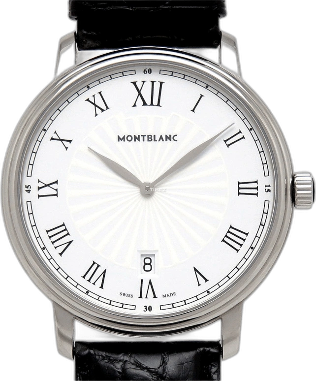 Montblanc,Tradition 40mm,40mm,Stainless Steel,Silver,Quartz,Day,26280hours,112633