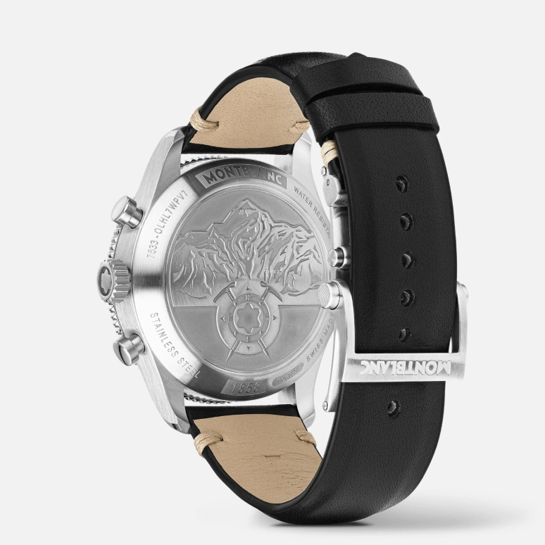 Montblanc,1858 42mm,42mm,Stainless Steel,Black,Automatic,Chronograph,Sapphire,Crystal Glass,MB126915