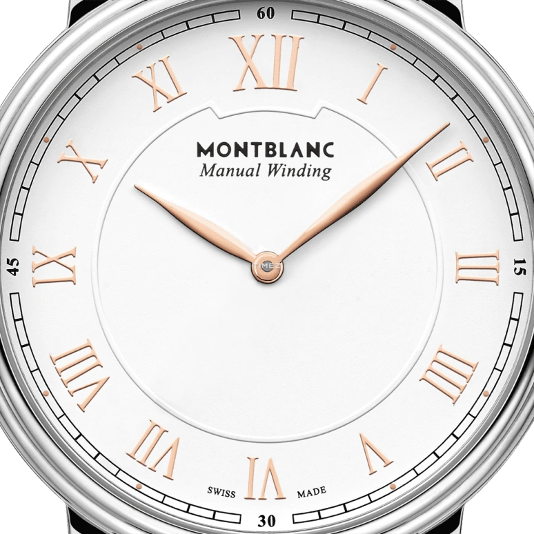 Montblanc,Tradition 40mm,40mm,Stainless Steel,Rose,White,Handwound,42hours,In-house Caliber,U0119963