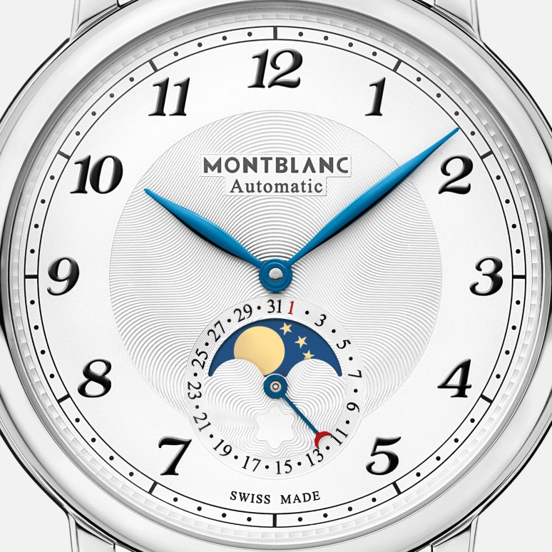 Montblanc,Star 42mm,42mm,Stainless Steel,Silver White,Automatic,Moonphase,Day,MB117326