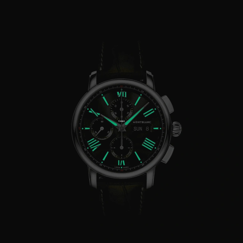 Montblanc,Star 43mm,43mm,Stainless Steel,Green,Automatic,Chronograph,Date,Day,MB132950