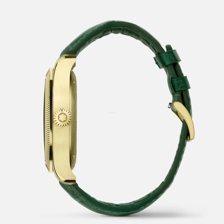 Montblanc,1858 42.50mm,42.50mm,Lime Gold,Green,Handwound,Chronograph,55hours,MB130988
